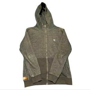 Volcom Green-Tinted Heather Zip-Up Sweatshirt